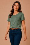 blusa botoes ombro verde